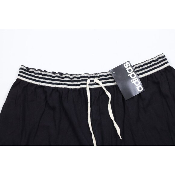 Deadstock Vintage 90s Adidas Mens XL Spell Out Striped Above Knee Shorts Black - Picture 2 of 15